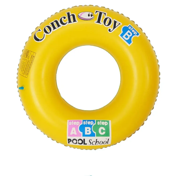 2 PCS Yellow Letters Inflatable Swimming Ring Thickened PVC Adult Water Ring Floating Ring, Size:80