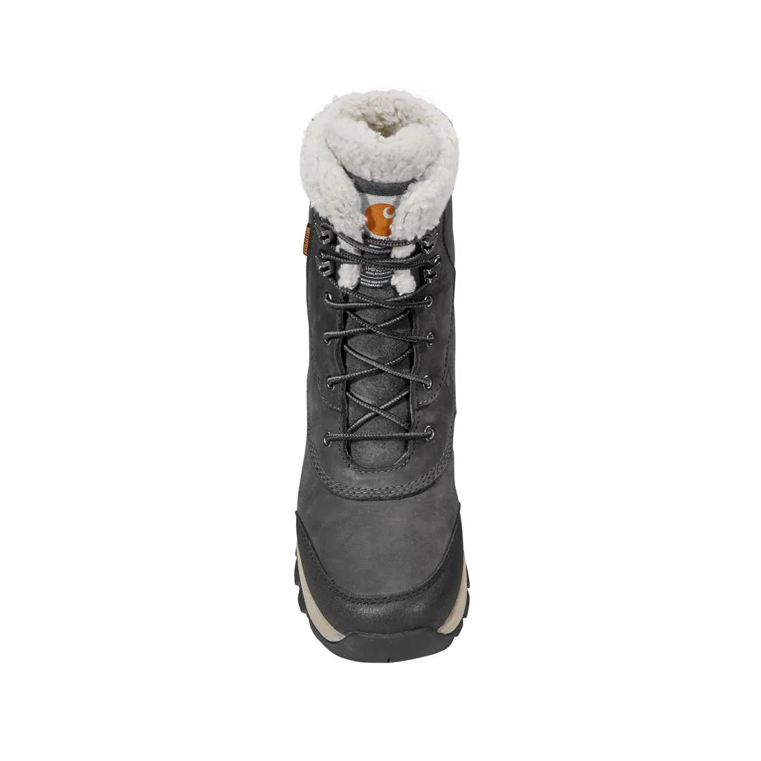 8" Women's Pellston Waterproof Insulated Winter Soft Toe Boot Dark Grey