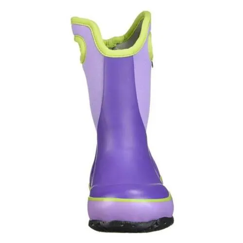 Bogs Kid's Rain Boots - Slushie Purple Multi Solid Insulated Size 1 | 72292