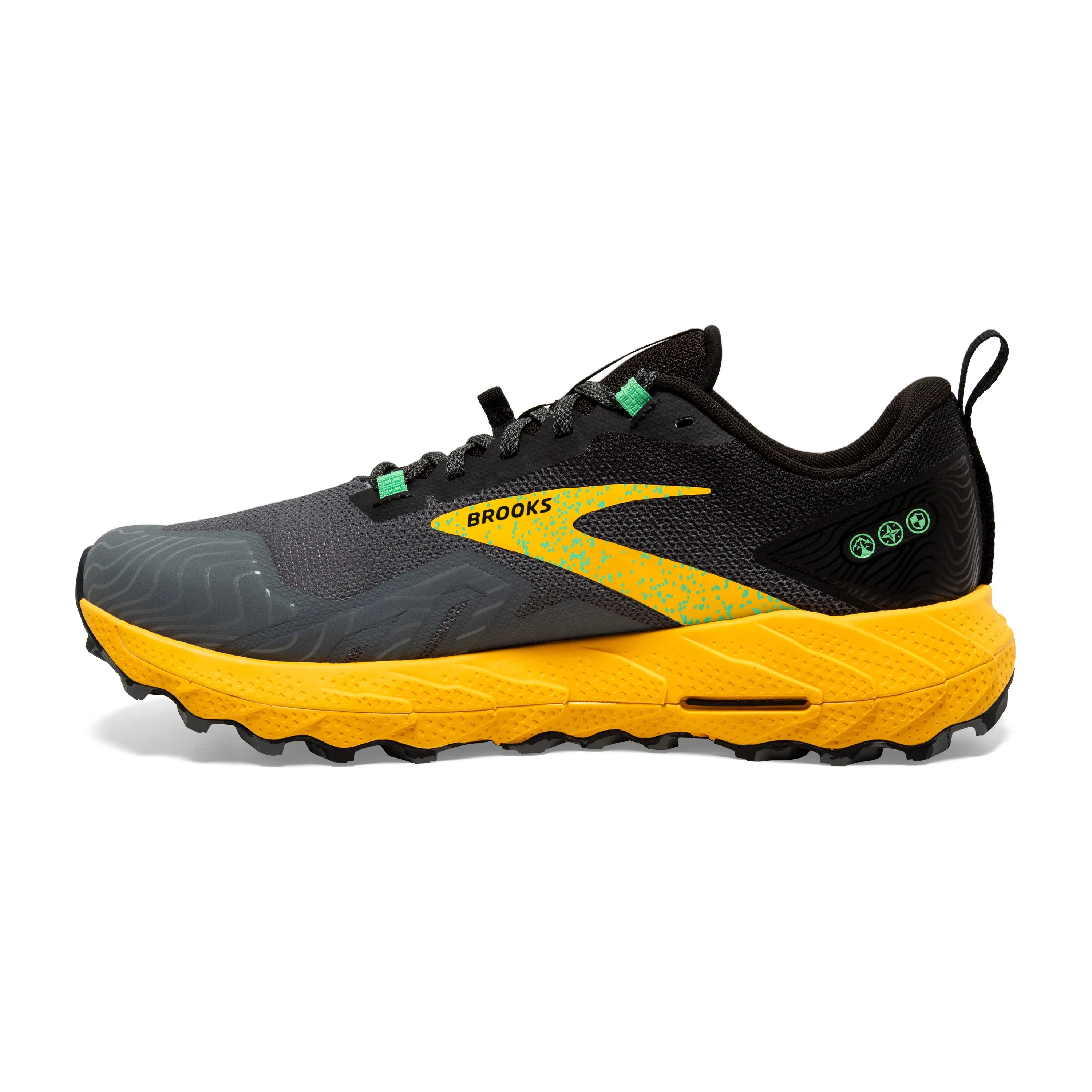 Brooks Mens Trainer Cascadia 17 Lemon Chrome/Sedona Sage