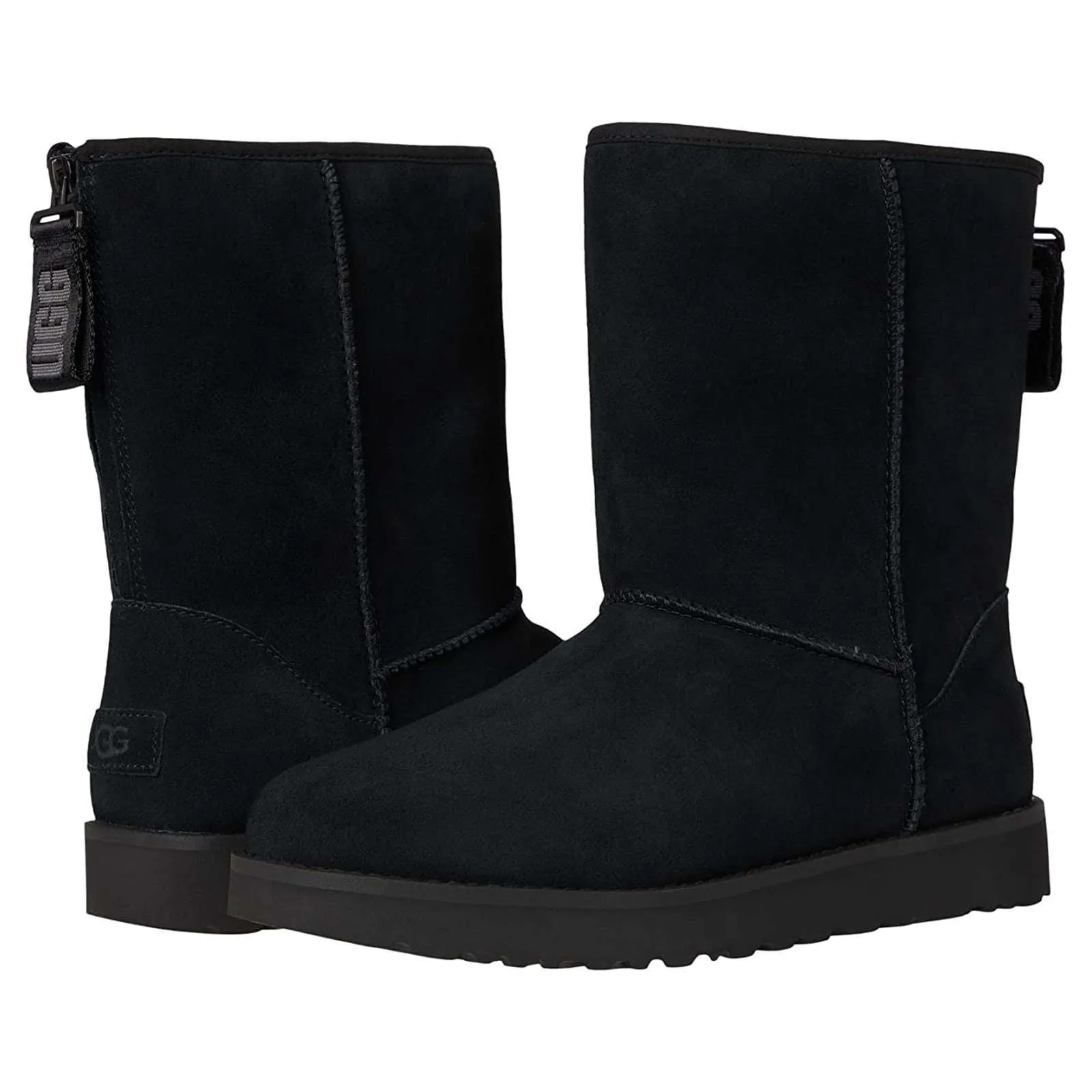 Classic Mini Logo Zip Sheepskin Women's Winter Boots