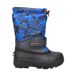 Columbia Kids' Powderbug Forty Print Winter Boots - Blue/Orange