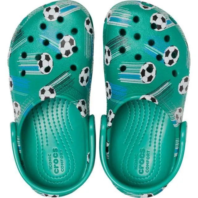 Crocs Classic Sport Ball Boys Lifestyle Slippers Dark Green  206417-3Tj