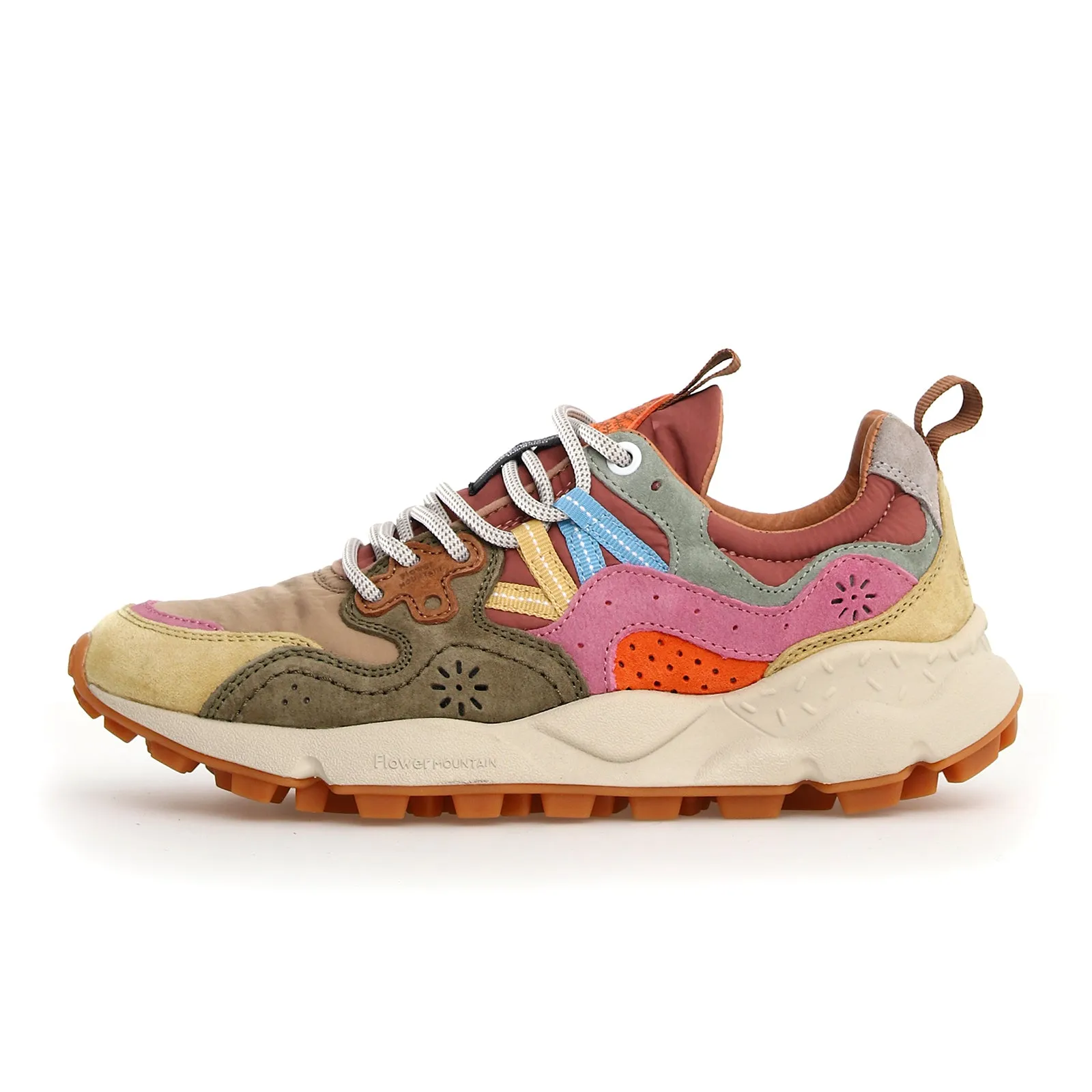 Flower Mountain Yamano 3 Sneaker (Women) - Cream/Taupe/Military