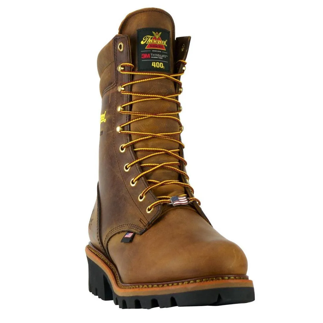 Logger Series 9" Steel Toe Insulated Waterproof Boot Brown Trail Crazy Horse