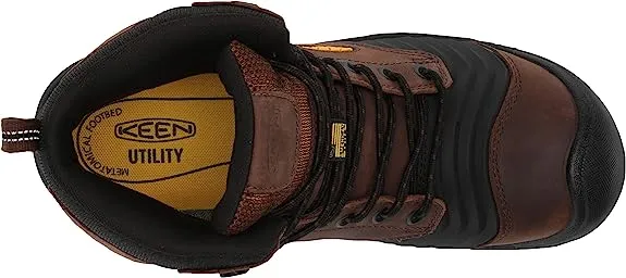 Men's 6" Keen Utility Dark Earth Portland, EH, WP, Carbon-Fiber Toe Boot (U.S.A. Built)