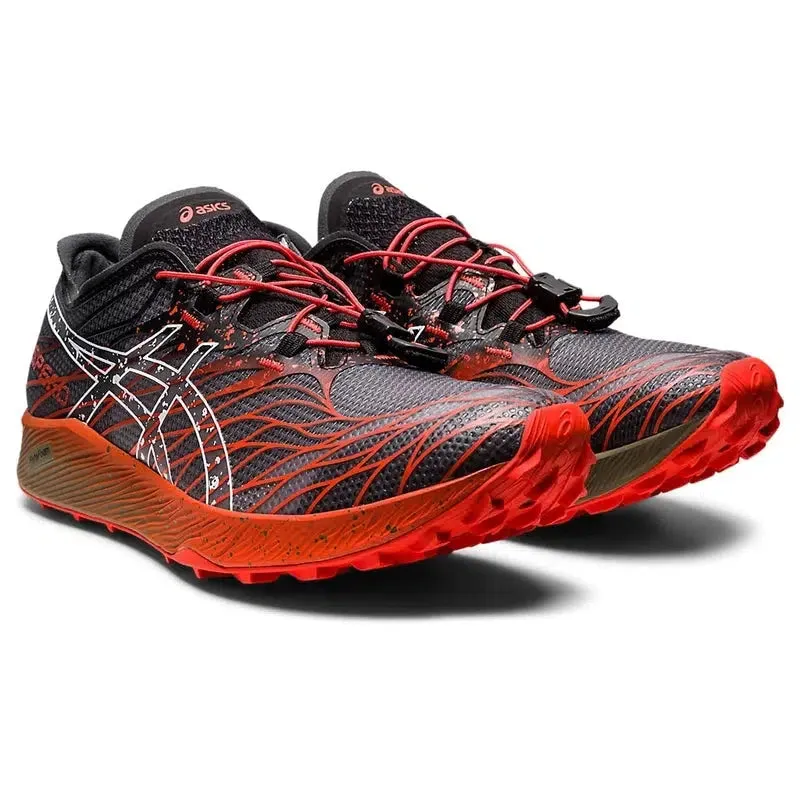 Men's FujiSpeed Trail Running Shoes - Black/Cherry Tomato