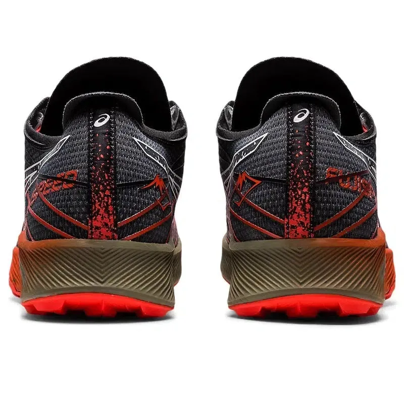 Men's FujiSpeed Trail Running Shoes - Black/Cherry Tomato