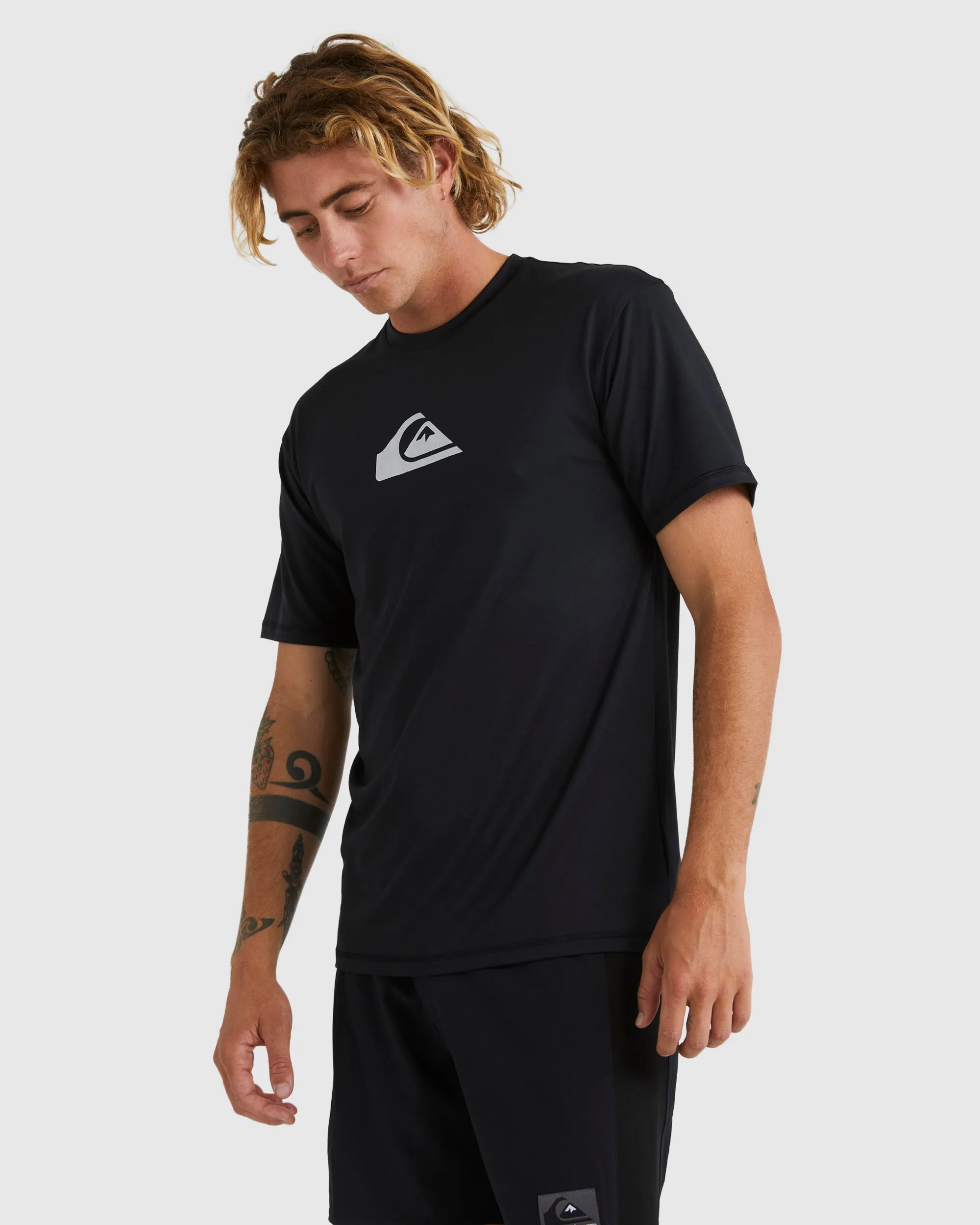 Mens Solid Streak Short Sleeve Surf T-Shirt