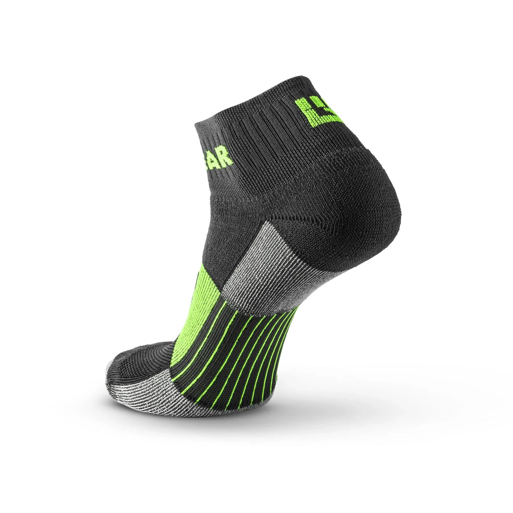 MudGear Quarter (¼) Crew Socks - Gray/Green (2 pair pack)