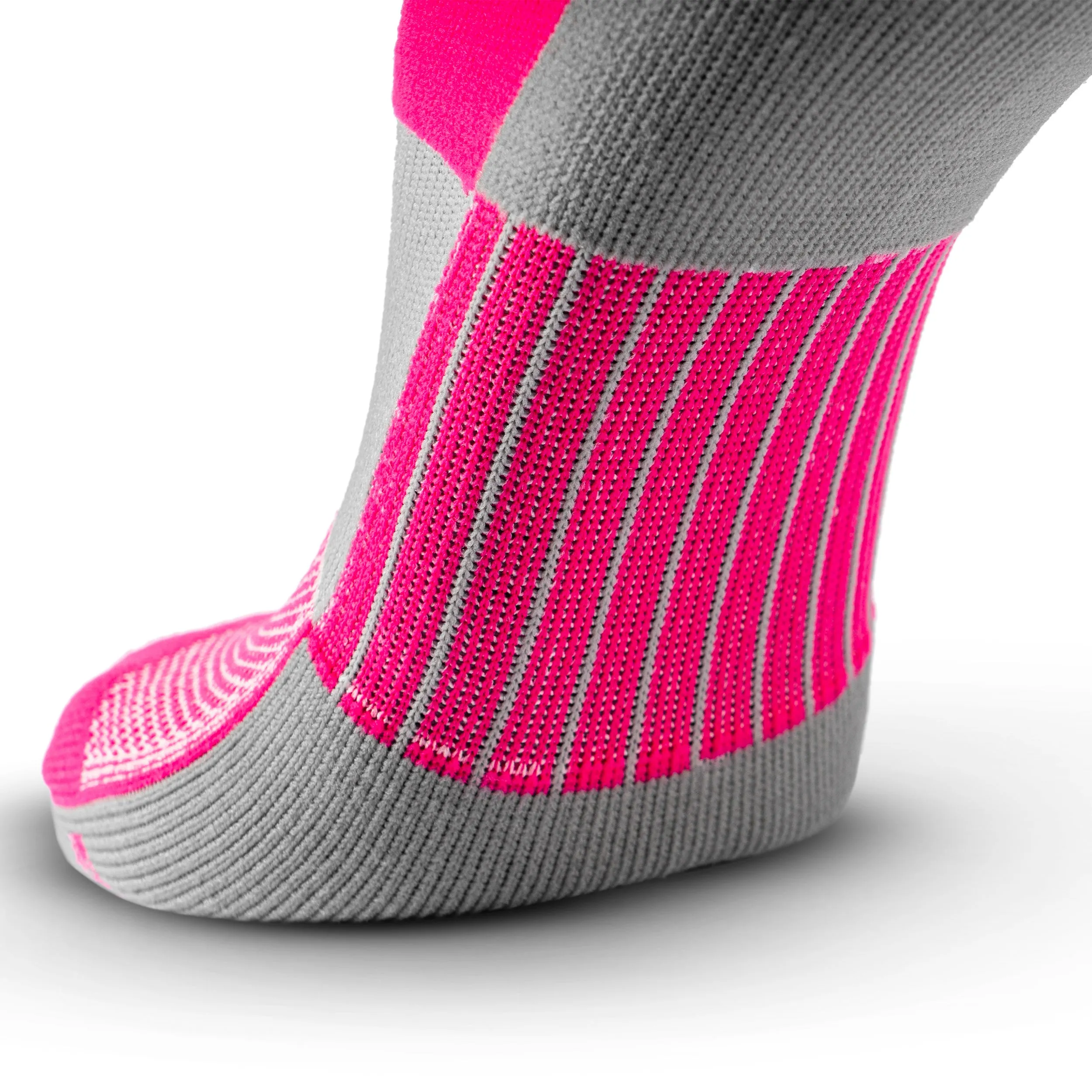 MudGear Quarter (¼) Crew Socks - Pink/Gray (2 pair pack)