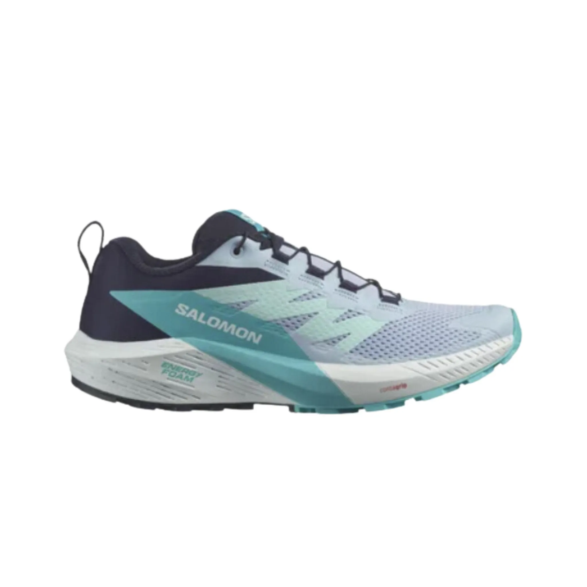 Salomon Women's Sense Ride 5 Trail Running Shoes - Cashmere Blue/Carbon/Peacock Blue