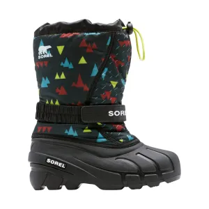 Sorel Kids' Flurry Print Winter Boots - Shark/Charcoal - ONLINE STORE CREDIT/EXCHANGE ONLY