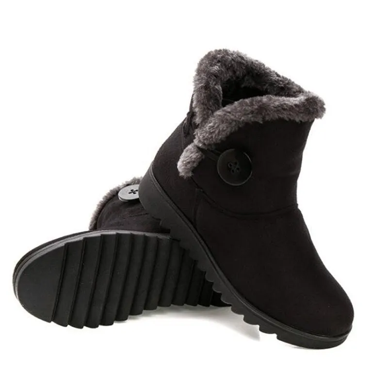 Winter Women Boots Flock Warm Ankle Snow