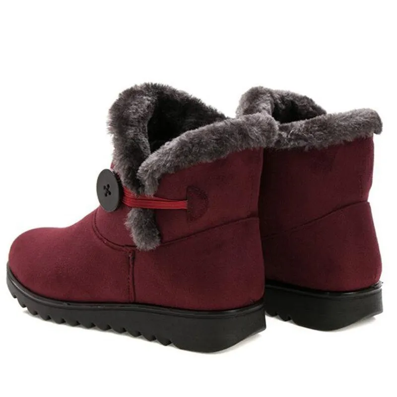 Winter Women Boots Flock Warm Ankle Snow