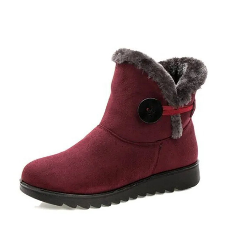 Winter Women Boots Flock Warm Ankle Snow