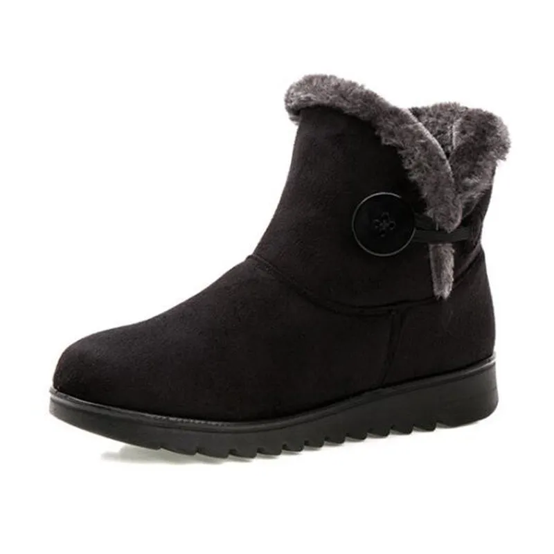 Winter Women Boots Flock Warm Ankle Snow