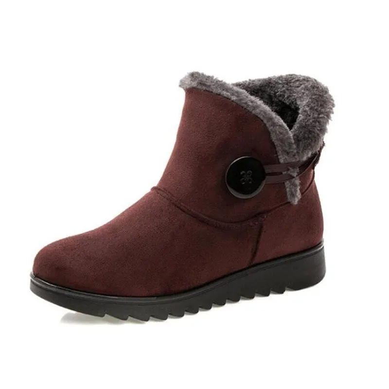 Winter Women Boots Flock Warm Ankle Snow